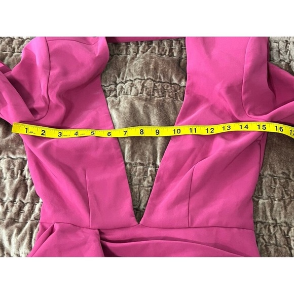 NWT Michael Costello Vibrant Pink Backless Dress - Picture 5 of 7